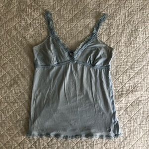 Vintage American Eagle Tank with Lace Edges